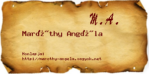 Maróthy Angéla névjegykártya